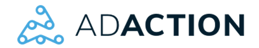 Logo with stylized atom icon and the word 