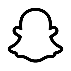  Logo of Snapchat, featuring a white ghost shape on a yellow background.