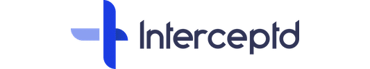 Logo with dark blue text 