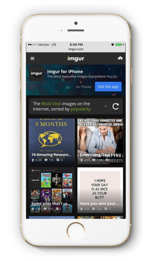 Web to app smart banner
