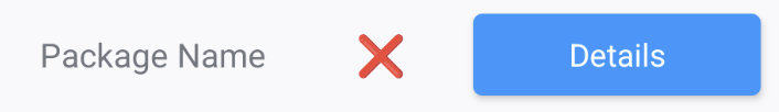 Screenshot showing blue "Details" button next to a failed test.