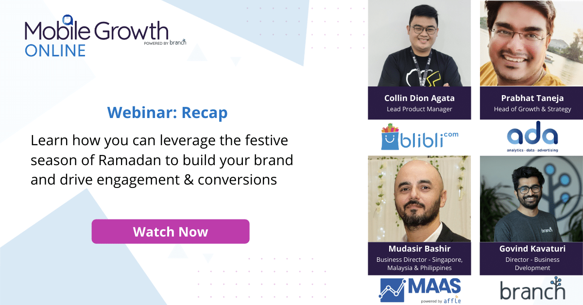 Webinar recap on leveraging Ramadan for brand engagement, featuring insights from industry leaders and a call to action to watch now.