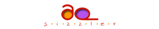 Colorful logo with abstract shapes and the words 