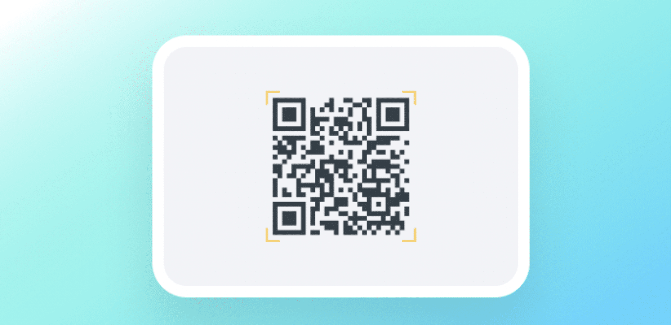 QR code on a blue gradient background